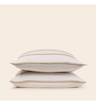 Lot De 2 Taies D'Oreiller  Jacquard rayé Madura
