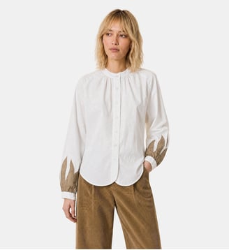 Chemise Cirus Flamme - Leon & Harper - White