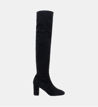 Zarcas - Cuissardes En Cuir Velours Stretch Cognac - Parallèle - Noir