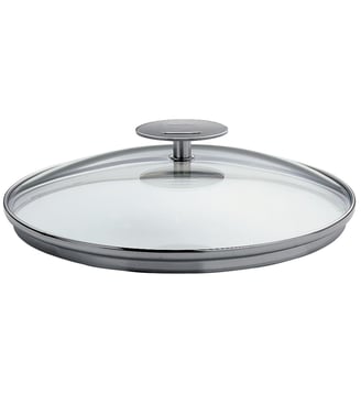 Couvercle en verre platine 22 cm - Cristel - Transparent