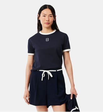 T-shirt jersey badge brodé Lacoste