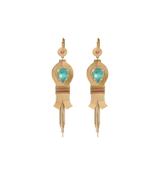 Boucles d'oreilles dormeuses chic   - Soleil - Satellite - Multicolore