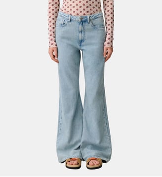 Jean denim flare - Claudie Pierlot - Denim bleu