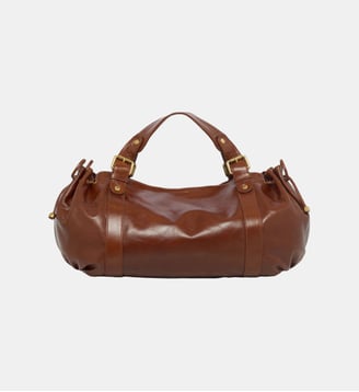 Sac à main en cuir effet froissé - 24H - Gerard Darel - Caramel