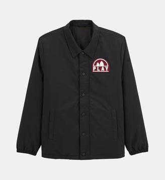 Parka Dan déperlantes avec badge brodé - Serge Blanco - Noir