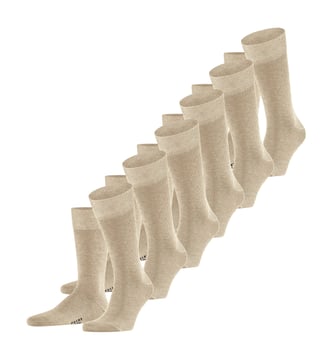 Chaussettes Happy 6-Pack Coton - Falke - Mélange sable