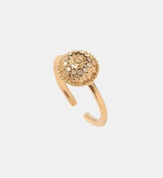 Bague fine ronde ajustable   - Farah - Satellite - Doré