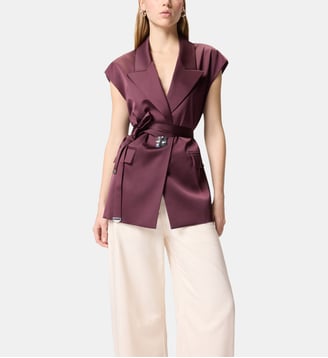 Veste sans manches en satin - Pinko - Bordeaux dégustation de vin