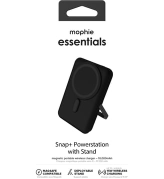Batterie externe 10000 mAh MagSafe Noir avec support - Mophie - Standard