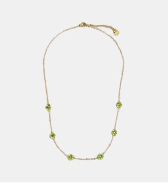 Collier  Suzanne avec fleurs à pierres fines - Les Cléias - Rose