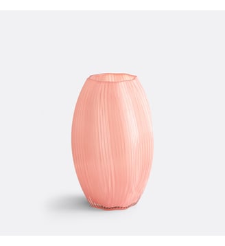 Vase en verre strié, hauteur 27 cm La Redoute Interieurs