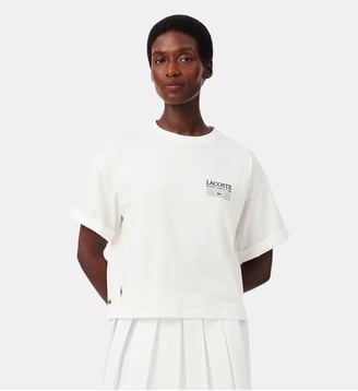 T-shirt graphique Édition Roland-Garros - Lacoste - Blanc