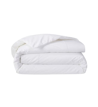 Housse de couette en percale de coton gris, Athéna Yves Delorme