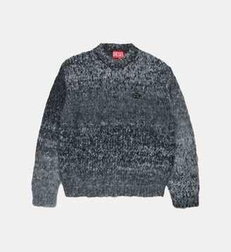 Mélange de laine et d'alpaga Pull à effet dégradé - Diesel Kids - Noir