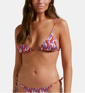 Haut de bikini triangle Love - Robin Collection - Multicolore