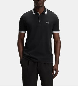 Polo Paddy en piqué de coton  - BOSS - Black