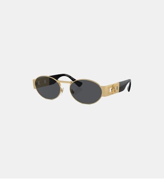 Medusa Deco Oval Sunglasses - Versace - Gris foncé