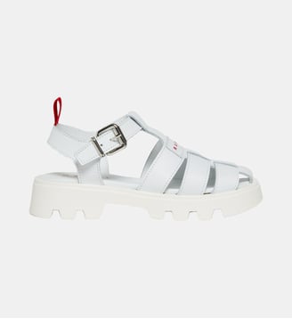 Sandales fisherman avec logo - Marni - Blanc