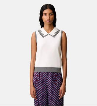 Top maille rayé - Claudie Pierlot - Écru