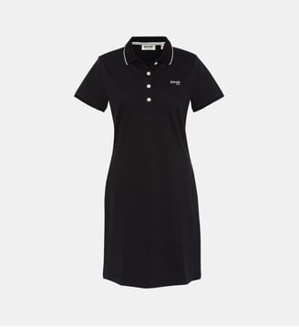 Robe polo rétro sport - Schott - Noir