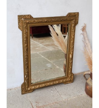 Miroir en bois sculpté doré Georges N°952- Produit chiné - Debongout - Doré