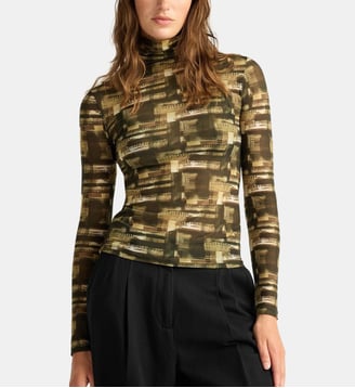 T-Shirt ine en nylon imprimé - Momonì - Vert