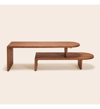 Console Basse  Plateaux en teck polyvalents - Madura - Naturel