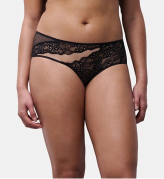 Shorty avec dentelle de Leavers - Chantelle X - Noir