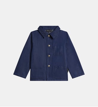 veste pression en denim - Agnès b. - Bleu denim