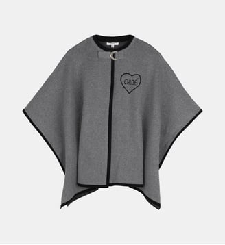 Cape en tricot - Chloe Kids - Gris chine