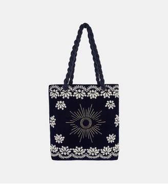Sac cabas avec broderies NEVADO - Wild - Bleu