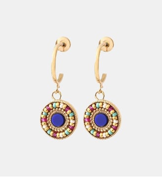 Boucles d'oreilles tiges percées   - Claudia - Satellite - Bleu