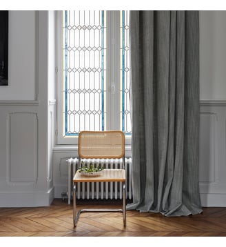 Rideau NATALI Tamisant Jacquard à l'effet chiné - Madura - Céladon chiné