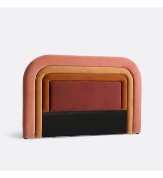Tête de lit rembourrée, tissu velours - La Redoute Interieurs - Multicolore