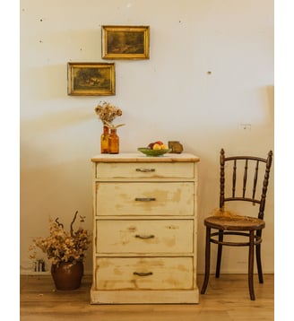 Buffet en bois Gilbert N°471- Produit chiné - Debongout - Blanc