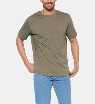 T-Shirt motif devant; brodé T-TOGS - Chevignon - Kaki chine