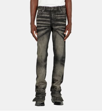 Slim Jeans Regular Waist D-Ghetvyl - Diesel - Noir et gris foncé