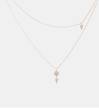 Collier Stairway Diamants et Or Rose - Statement - Or rose