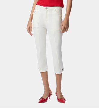 Pantalon capri en toile de coton Pinko