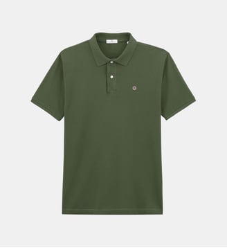 Polo droits Lucas en coton piqué - Serge Blanco - Kaki