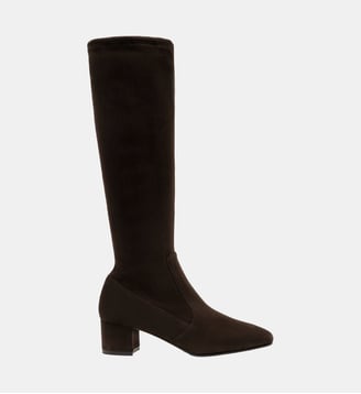 Victoria - Bottes En Cuir Stretch Expresso Parallèle