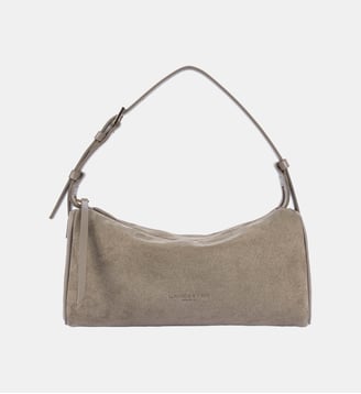 Sac rectangle Suède en cuir - Lancaster - Galet