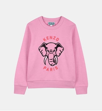 Sweat en molleton - Kenzo Kids - Depp pink