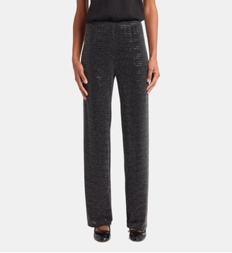 pantalon Sail en polyamide brillant noir Agnès b.