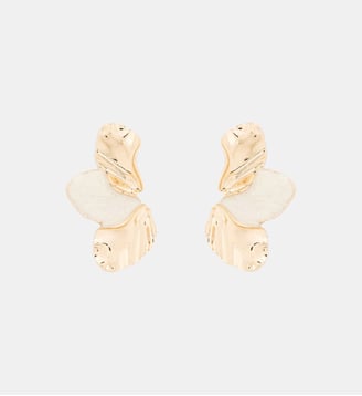 Boucles d'oreilles demi fleurs - Balaboosté - Blanc