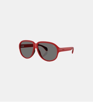 Lunettes de soleil Pilote Halcyonne - Moncler - Rouge laiteux