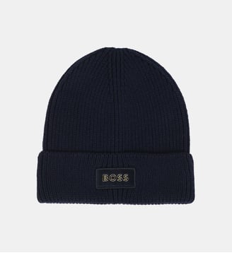 Bonnet en tricot - BOSS Kidswear - Bleu cargo