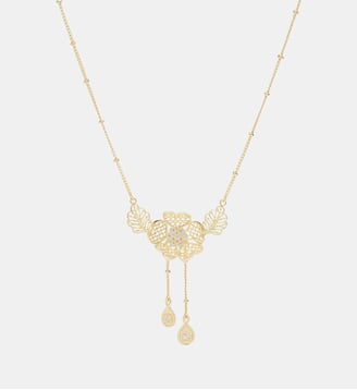 Collier fin pendentif fil d'or - Les Néréides - Jaune