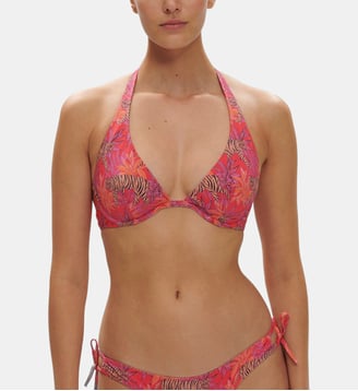 Soutien-gorge Triangle Armatures - Imprimé Jungle Dawn - Simone Pérèle - Rose