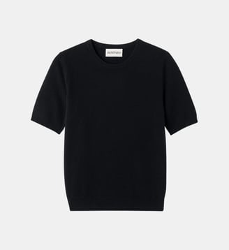 Pull droit manches courtes en cachemire  - Bompard - Noir